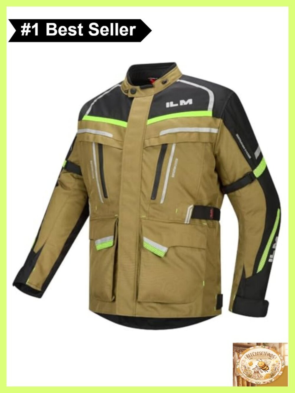 ILM Adventure Motorcycle Jacket CE Armored Waterproof 600D Oxford Thermal Liner